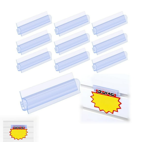 Reusbale Slatwall Sign Holder,Set of 10 Flush Signage and Card Grip for Shop,QZS Flush Signage Card Grip for Panels,Garage Retail,Slatwall