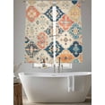 thumbnail image 5 of Retro Morocco Sheer Curtains 63 Inch Length 2 Panels Set, Colorful Rustic Abstract Shabby Texture Voile Window Treatment Rod Pocket Curtains Sheers Drapes for Bedroom/Living Room/Kitchen 52x"63"x2, 5 of 7