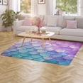 thumbnail image 3 of Colorful Gradient Fish Scale Texture Mermaid Carpet for Home Decoration Rugs for Bedroom Room Living Room Bathroom Entrance Door Non-slip Comfort Mat, 3 of 7