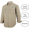 thumbnail image 4 of Tuna Men's Fishing UPF 50+ Sun Protection Anti-Static Waterproof Breathable Quickly Dry Hiking Long Sleeve Shirts Fossil 01 XX-Large, 4 of 10