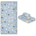 thumbnail image 7 of SKYSONIC 3 Pack Towel Stars & Starlines Cotton Bath Towel Set (1 Bath Towel, 1 Hand Towel, 1 Washcloth) for Bathroom, Super Soft and Quick Dry Towels, 7 of 7
