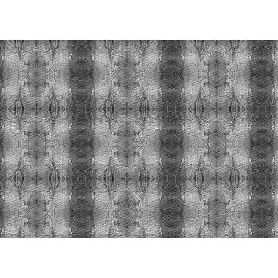 Ahgly Company Indoor Rectangle Patterned Gray Dolphin Gray Area Rugs, 7' x 9'