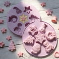 thumbnail image 5 of Pisexur Batería de cocina Molde navideño de 7 líneas, muñeco de nieve, árbol de Navidad, galletas de chocolate, pudín, bandeja para hielo, pegamento para aromaterapia para la cocina del hogar, 5 of 5