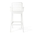 thumbnail image 5 of WestinTrends Playa 29.5" Outdoor Polypropylene Plastic Patio Bar Height Stools (Set of 2), White, 5 of 16