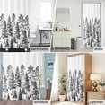 thumbnail image 6 of Pine Forest Fabric Shower Curtain Tree Black Washable Shower Curtains for Bathroom, Waterproof Bath Curtain with Hooks Home Decor 72x84in, 6 of 8