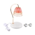 thumbnail image 6 of Miumaeov Bell Orchid Candle Warmer Lamp, 35W Marble Metal Glass Fragrance Lamp, Dimmable Candle Wax Warmer, Dimmable Candle Melter for Home, Office, Christmas Decor (Carmine), 6 of 11