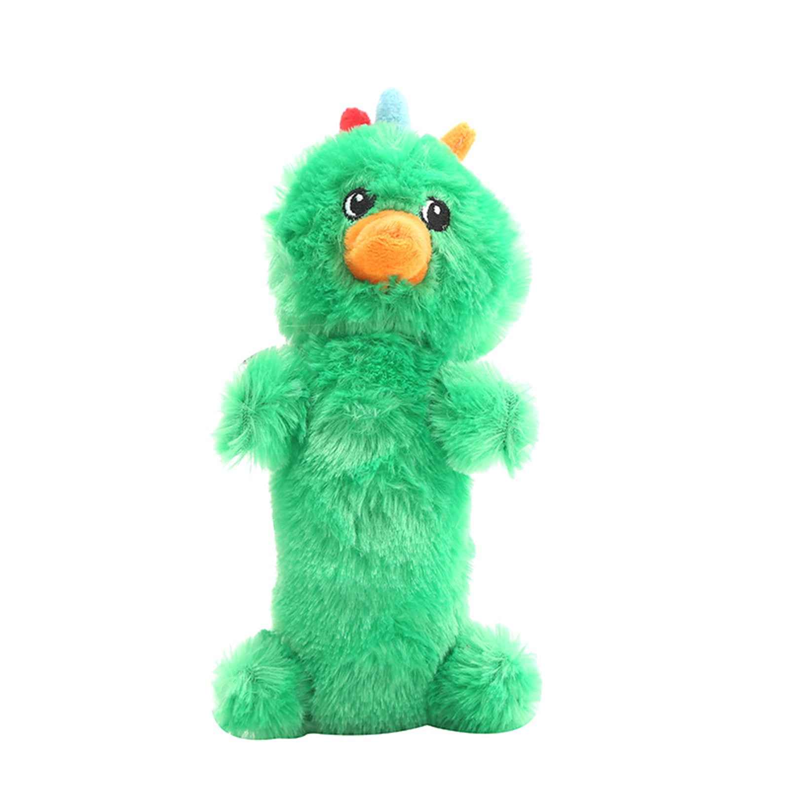 Shulemin Pet Molar Toy Cartoon Animal Shape Cleaning Teeth Plush Bite Resistant Squeak Sound Toy for Dog,Green