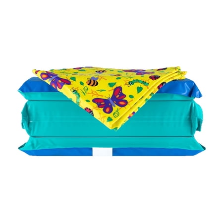 KinderMat 2" Jr. Daydreamer plus Full Nap Mat Washable Cover - Beautiful Butterfly Design- Regular, 47" x 22", Great for Daycare & Families