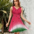 thumbnail image 7 of Watermelon Lovers Dress Fashion Beach Long Dresses Female Party Printed Sundress, 7 of 7