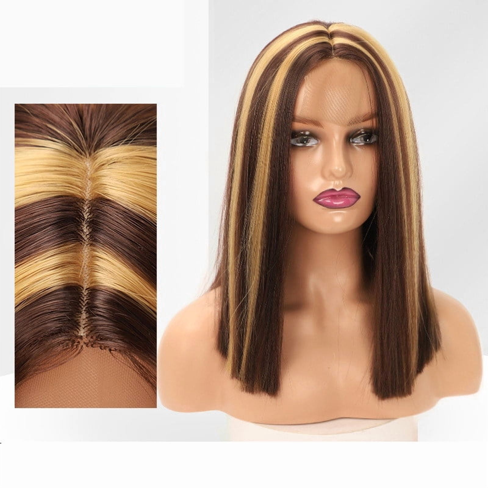 Medium Sized And Medium Length Ladies With Straight Wigs, Versatile For Daily Commuting