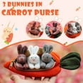 thumbnail image 6 of Easter Saving Feltree Easter Decorations Toys Unzip the rabbit doll toy：3 bunnies in carrot purse Easter Gift, 6 of 8