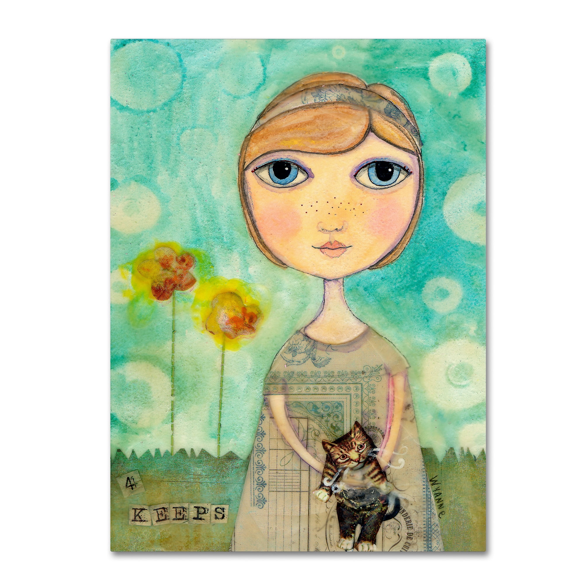 14x19-Inch Canvas Wall Art Big Eyed Girl The Promise by Wyanne 14x19-Inch Canvas Wall Art Big Eyed Girl The Promise by Wyanne