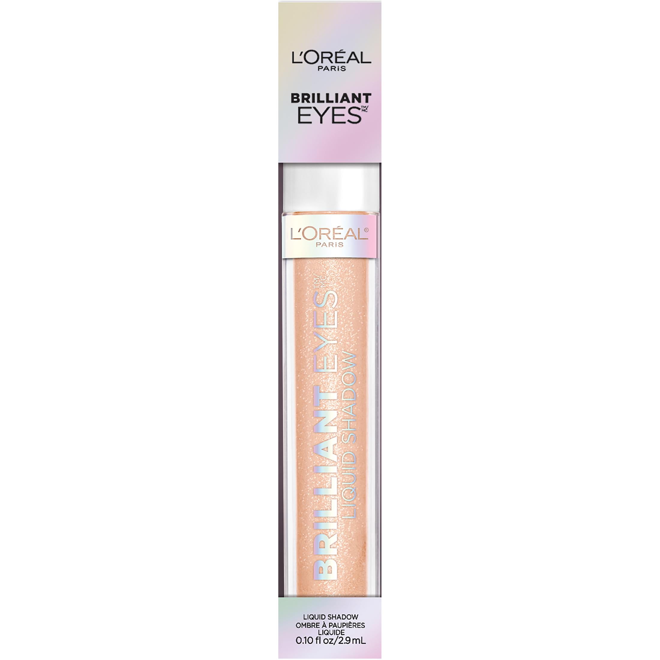 L'Oreal Paris Brilliant Eyes Shimmer Liquid Eye Shadow Makeup, Crystal Shine