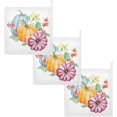thumbnail image 7 of Dreamtimes 3 PCS Multicolored Pumpkins Baby Muslin Washcloths, Watercolor Autumn Fall Face Towel Burp Cloths Ultra Soft Absorbent Cotton Bath Wipes Towels for Newborn Boys Girls, 7 of 7