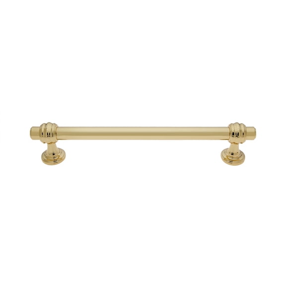 Utopia Alley 25pcs Athen Pull Handle - Decorative Cabinet Drop Pull Handles- Vintage Cabinet Hardware with Hand Finished Polished Gold - Metal Drawer Pull Handle, 6.3" Center to Center