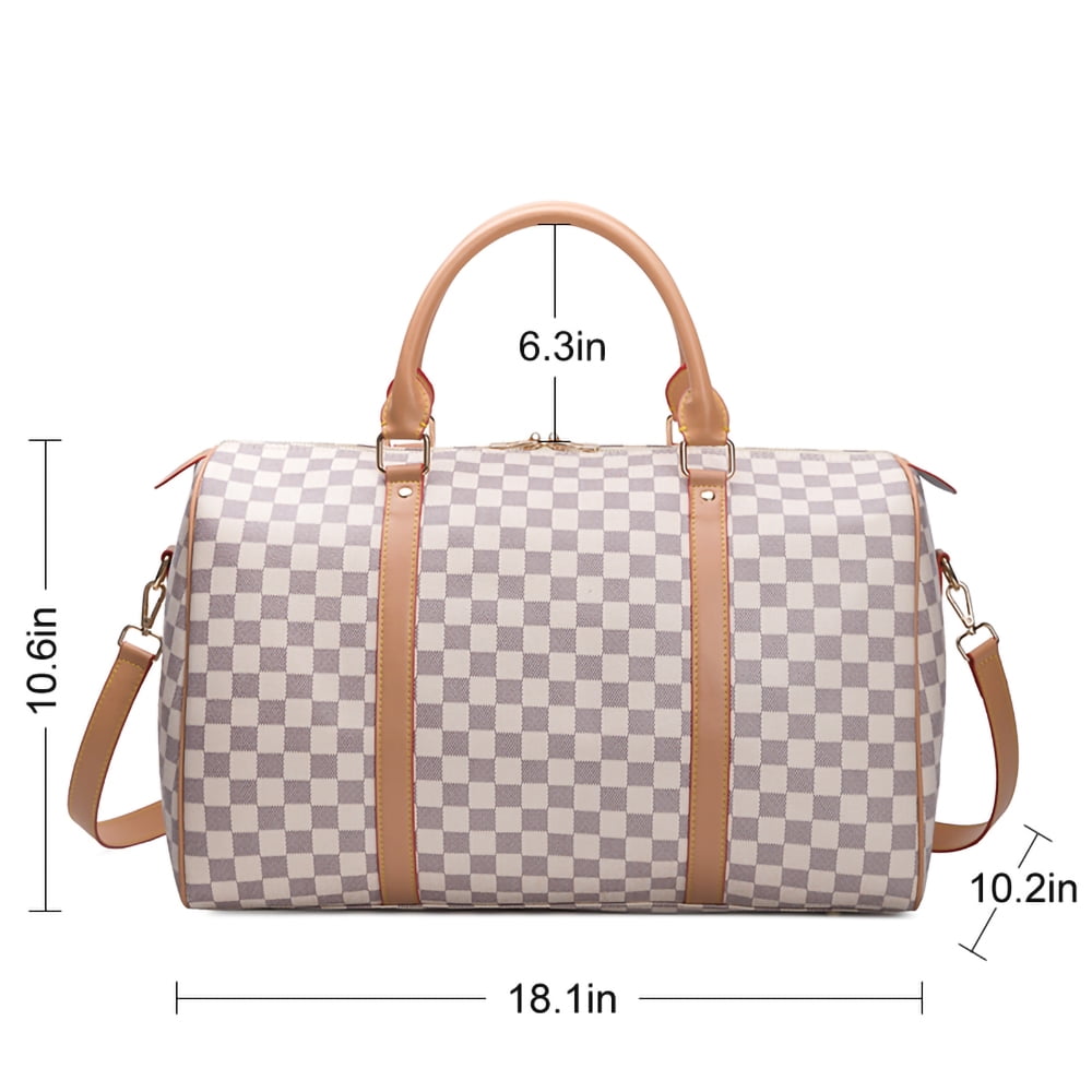 Skearow Fashion Checkered Duffle Bag,21L Luggage Bag,Travel