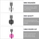 thumbnail image 4 of 10 organizadores de cables de silicona autoadhesivos para escritorio., 4 of 6