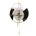 thumbnail image 4 of Reloj de pared con pintura en aerosol electrostática, diseño único y Simple, reloj de pared silencioso de oro negro para decoración del hogar, regalos, 4 of 14