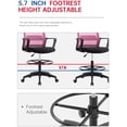 thumbnail image 3 of BestOffice Drafting Chair Tall Adjustable Height, Lumbar Support Arms Footrest Mid Back Task Swivel Rolling Mesh Drafting Stool for Adults, Pink, 3 of 7