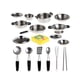 thumbnail image 3 of 20Pcs Stainless Steel Pots Pans Cookware Miniature Toy Pretend Play Kid, 3 of 9