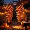 thumbnail image 4 of geerera Artificial Fall Hanging Flower Bush, Faux Cascading Autumn Vine for Porch & Basket, Rustic Harvest Floral Decor for Home Display, 29.5", 4 of 6