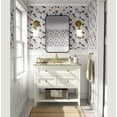 thumbnail image 2 of S4sassy Self-Stick Decorative Wallpaper, Artistic Bloom Print Wall Paper, Textured Vinyl Waterproof Contact Paper, Grey, 25"x60" Removable Renter Friendly Wall Covering For Bedroom, Livingroom, 2 of 9