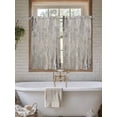 thumbnail image 4 of Gray Brown 2 Panel Kitchen Curtains for Windows, Vintage Shabby Texture Making Old Bathroom Privacy Curtain, Home Décor Window Treatment for Bedroom/Living Room 55"x45", 4 of 6