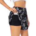 thumbnail image 3 of Lsque Sunflowers Printed Women's Running Shorts with Liner Pockets,Elastic Quick Dry Workout Athletic Gym Yoga Shorts,Womens High Waist Shorts-X-Large, 3 of 9