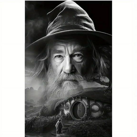 DIY 5D Full Round Drill Diamond Painting By Number Kits The Lord of The Rings Gandalf Rhinestone Embroidery Cross Stitch Art Craft Home Wall Decoration
