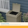 thumbnail image 5 of 33 Gallon Hideaway Trash Can for Patio - Resin Outdoor Trash with Lid - Use in Backyard, Deck, or Patio - Dark Taupe, 5 of 21