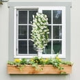 thumbnail image 6 of Artificial Flowers Vine, Hanging Fake Plants, Simulated Rose Garland, Plastic Wrapping Plants, Conditioning Duct Blocking Decoration For Living Room Ceiling And Wall Decor, 6 of 7