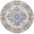 thumbnail image 3 of Nourison Grafix Persian Ivory/Pink 4' x ROUND Area Rug, (4 Round), 3 of 9