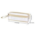 thumbnail image 3 of Estuche de malla de doble capa | Organizador de papelería de nailon transparente | Bolsa de almacenamiento portátil de mano | Multicompartimento de gran capacidad | 21x8x5cm | Espacioso, duradero, 3 of 4