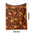 thumbnail image 2 of Summercome Fall Fuzzy Flannel Blanket Maple Leaves Pumpkin Throw Blanket Autumn Leaf Blanket for Thanksgiving Farmhouse Home Chair Sofa Couch Bed, 50"×80", 2 of 7