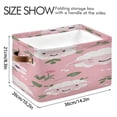 thumbnail image 4 of Cute Sheep Flowers Leaves Square Storage Bins with Handles Collapsible Containing Box 1 Pack, 4 of 9