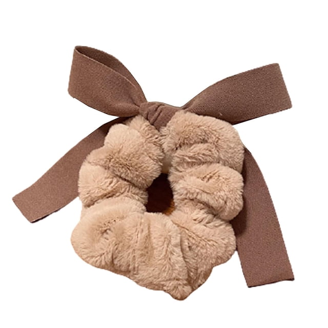 BeigeStuffed Intestino Grueso Círculo Arco Elástico Coleta Titular Cabello Cuerda Headwear esquí esquí Gafas de esquí