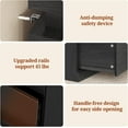 thumbnail image 7 of 8 Drawers Dresser with Power Outlet, Modern Chest of Drawers with LED Light, Double Drawer Organizer Cabinet for Bedroom, Living Room, Hallway, Black, 7 of 7