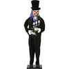 Life-Size Animated Skeleton Butler with Candleabra, Over 6' Tall
