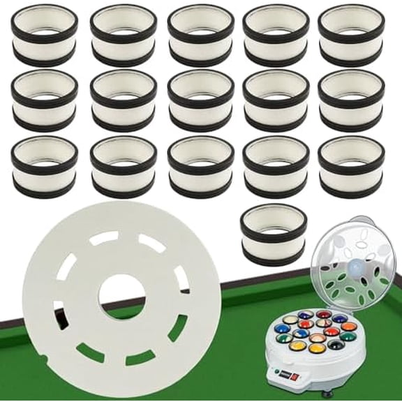 Billiard Ball Cleaning Machine Wool Ring 16 Billiard Ball Cleaner Wool Circle 1 Sheet of Cleaner Felt Long Service Life for Pool Ball Cleaning Machine Replacement Spare Parts$$Toys