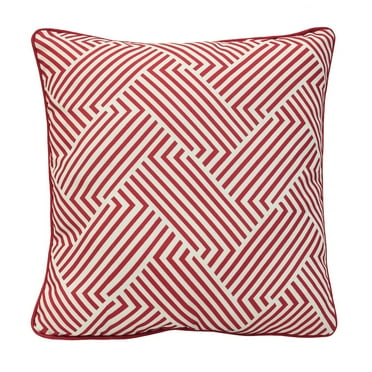Outdoor Decor by Commonwealth Outdoor Printed Pillow 18 x 18 in Red