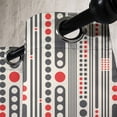 thumbnail image 3 of Ambesonne Modern Grommet Curtain, Stripes Circles Minimal, 50" x 84", Charcoal Grey Scarlet, 3 of 6