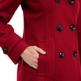 thumbnail image 4 of Abrigo de Lana Anne Klein Clásico Cruzado Rojo, 4 of 7