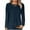 Dark Blue, variant on Antinious Womens Plus Size Long Sleeve Crew Neck Solid Ruffled Blouse, Dark Blue,L
