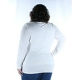 thumbnail image 4 of Alfani Womens Ruched Sleeve Pullover Blouse, White, XX-Large, 4 of 4