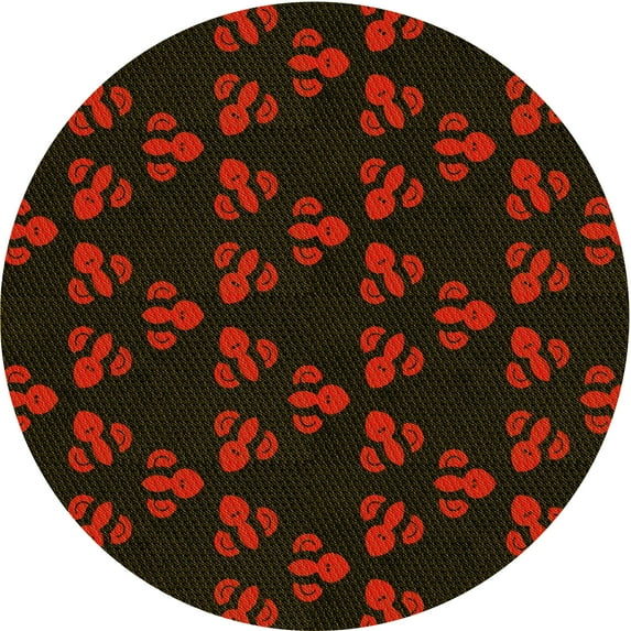 Ahgly Company Indoor Round Patterned Bakers Brown Area Rugs, 8' Round