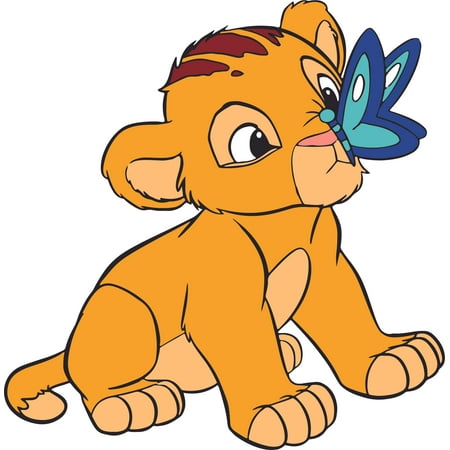 Download Lion King Baby Lion Simba Butterfly Customized Wall Decal ...