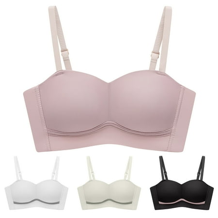 Itsame 1PC Bras for Women s Full Support Everyday Casual Bra Set Comfortable Breathable Wireless Comfort Bralette Beige Size 36