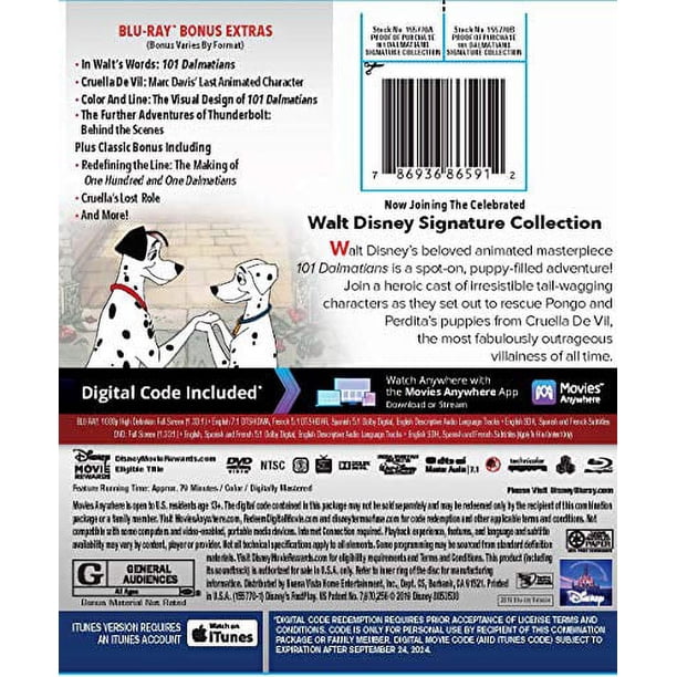 101 Dalmatians (Blu-ray + DVD + Digital Copy) - Walmart Business