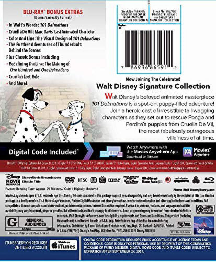 101 Dalmatians (Blu-ray + DVD + Digital Copy) - image 2 of 2