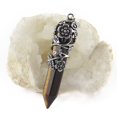 thumbnail image 4 of kusrkot Black Alloy Wrap Hexagon Pointed Cut Gemstone Crystal Yellow, 4 of 6
